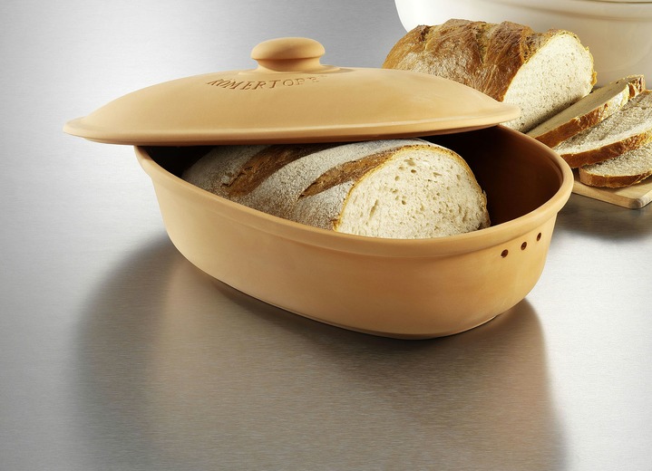 - Römertopf Brottopf aus Naturton , in Farbe TERRACOTTA, in Ausführung Brottopf klein