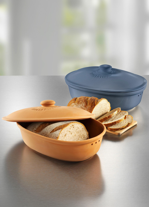 Töpfe, Pfannen & Bräter - Römertopf Brottopf aus Naturton, in Farbe TERRACOTTA, in Ausführung Brottopf groß Ansicht 1
