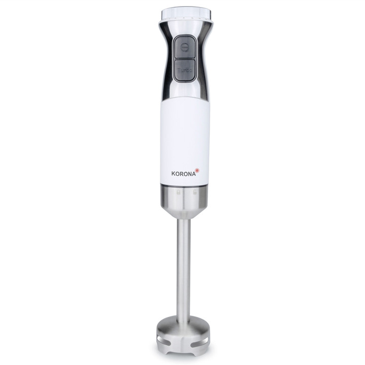 Haushaltshelfer - Korona Stabmixer mit Edelstahlfuss und Edelstahlklinge, in Farbe WEISS