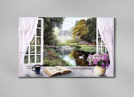 Bild «Fenster mit idyllischem Blick»