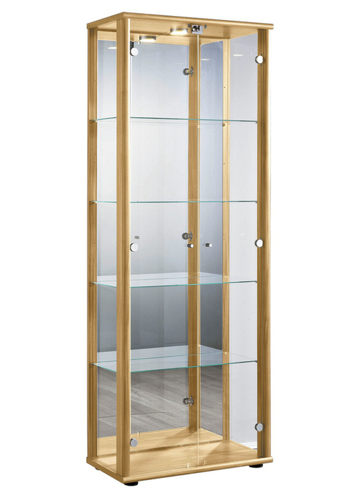 Vitrinen & Highboards - Vitrine, 2-türig, mit LED-Beleuchtung, in Farbe BUCHE Ansicht 1