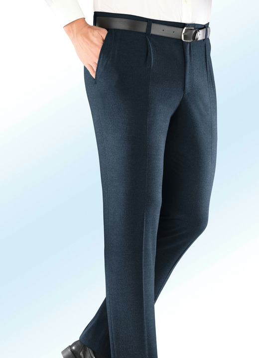 Hosen - «Klaus Modelle»-Dehnbundhose mit Bundfalten Hosen - «Klaus Modelle»-Dehnbundhose mit Bundfalten, in Größe 025 bis 110, in Farbe RAUCHBLAU