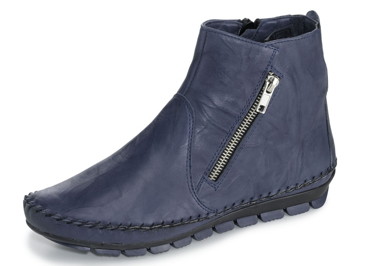 Komfortschuhe - Gemini, bequeme Damen-Stiefeletten, Weite G, mit herausnehmbarem Fussbett, in Größe 036 bis 042, in Farbe BLAU Ansicht 1