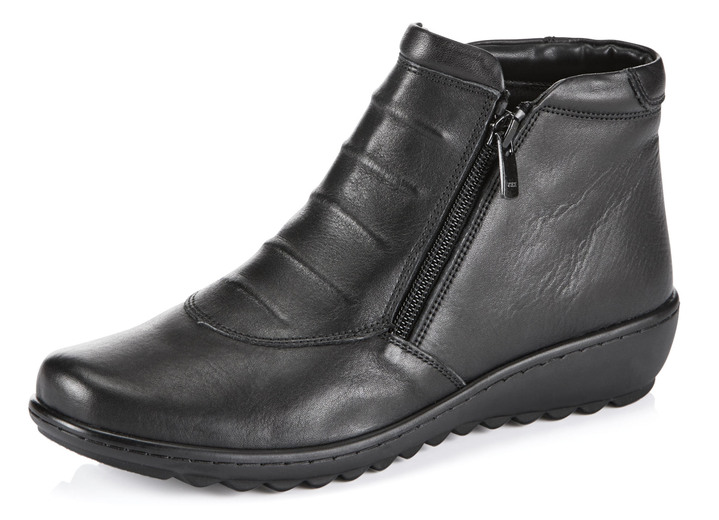 Komfortschuhe - Gemini Stiefelette aus Rind-Nappaleder, in Größe 036 bis 042, in Farbe SCHWARZ Ansicht 1