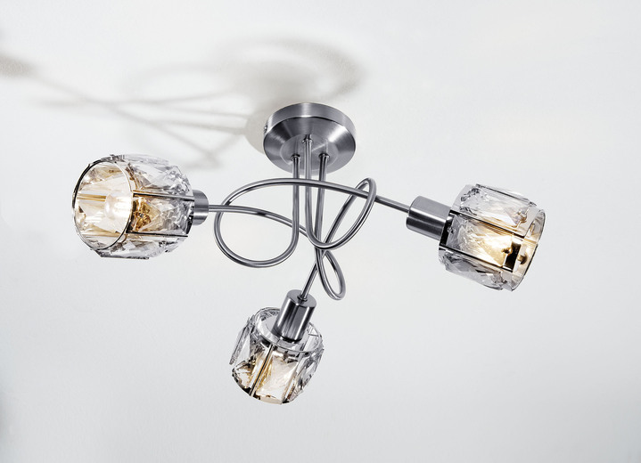 Lampen & Leuchten - LED-Deckenlampe in verschiedenen Ausführungen, in Farbe EDELSTAHL, in Ausführung LED-Deckenleuchte, 3-flammig Ansicht 1