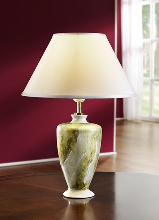 Handbemalte Tischlampe in Marmor-Optik