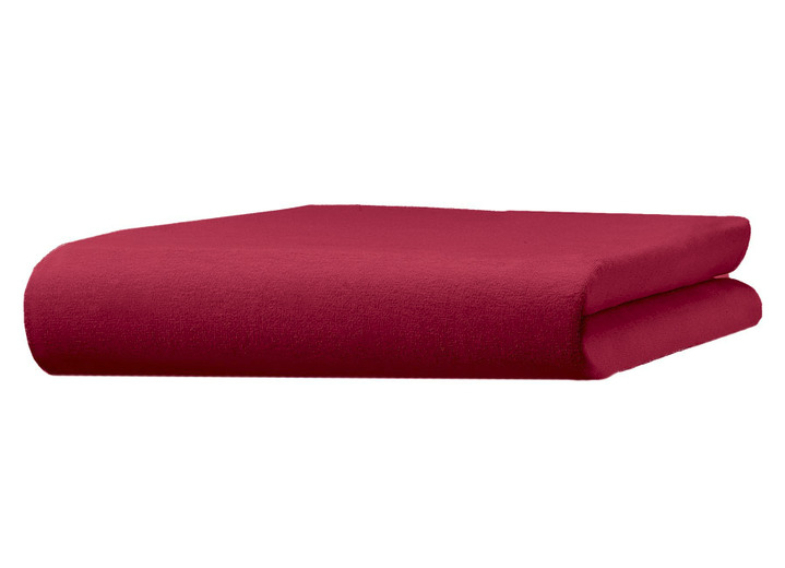 Spannbetttücher - irisette Mako-Jersey-Spannbetttuch in verschiedenen Farben, in Größe 131 (1 Spannbetttuch, 100/200 cm) bis 139 (1 Spannbetttuch, 190/200 cm), in Farbe BORDEAUX Ansicht 1