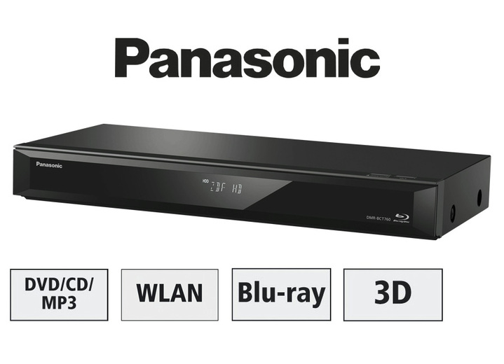 - «Panasonic» Blu-Ray-Recorder mit Twin-Receiver, verschiedene Ausführungen, in Farbe SCHWARZ, in Ausführung mit Kabel-Receiver Ansicht 1