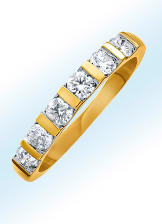 Handgearbeiteter Damenring mit echten Brillanten