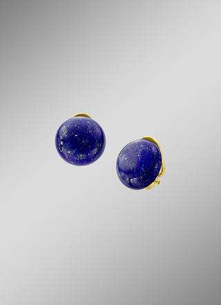 Vergoldete Ohrclips mit Lapislazuli