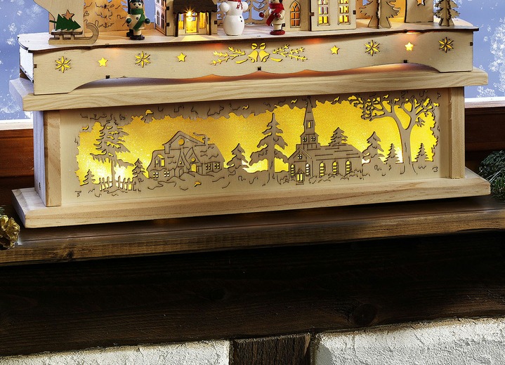 - Dekorations-Accessoires aus Holz, in Farbe NATUR, in Ausführung Lichterbogen-Sockel Ansicht 1