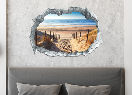 3D-Wand-Tattoo Weg zum Strand