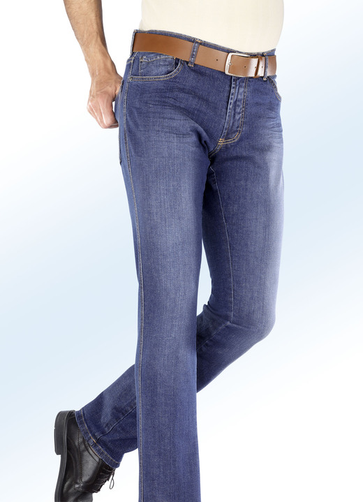 Hosen - Jeans von «Francesco Botti» mit Dehnbund in 3 Farben Hosen - Jeans von «Francesco Botti» mit Dehnbund in 3 Farben, in Größe 024 bis 064, in Farbe JEANSBLAU