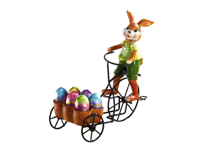 - Verschiedene Osterhasen mit Vollmilchschokolade, in Farbe SCHWARZ, in Ausführung Osterhasen-Mann Ansicht 1