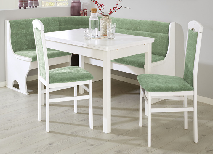 Essgruppen - Stilvolle Esszimmermöbel, in Farbe WEISS-GRÜN, in Ausführung 2er-Set Stühle Ansicht 1