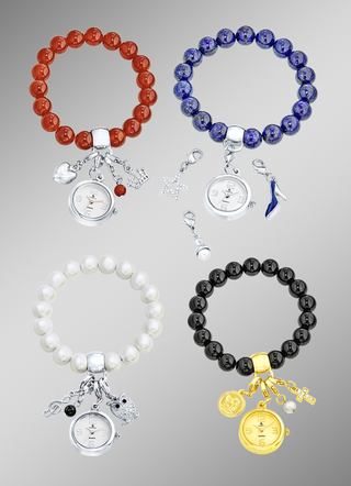 Edelstein-Armband mit Charms