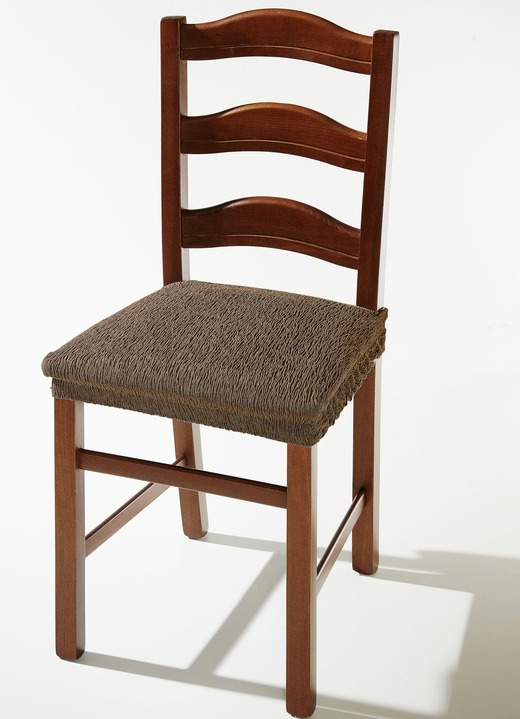 - Sitzflächen-Bezug in beliebter Stretch-Qualität, in Größe 106 (Sitzflächen-Bezug) bis 112 (Sitzflächen-Bezug, 2er-Set), in Farbe BRAUN