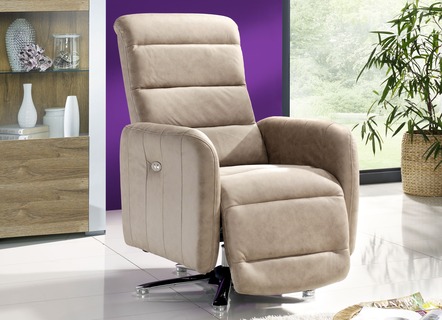 Relax-Sessel mit Metallgestell in Chrom-Optik