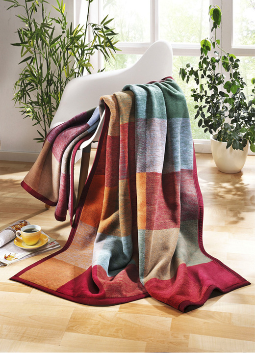 Decken - Schlafdecke mit «Cotton made in Africa», in Farbe MULTICOLOR
