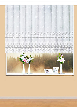 Blumenfenster-Vorhang mit Automatikfaltenband