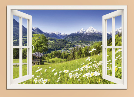 Bild Fensterblick-Malerische Landschaft