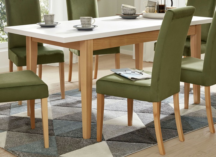 Esstisch mit Auszug und massiven Tischbeinen - Esszimmer ...