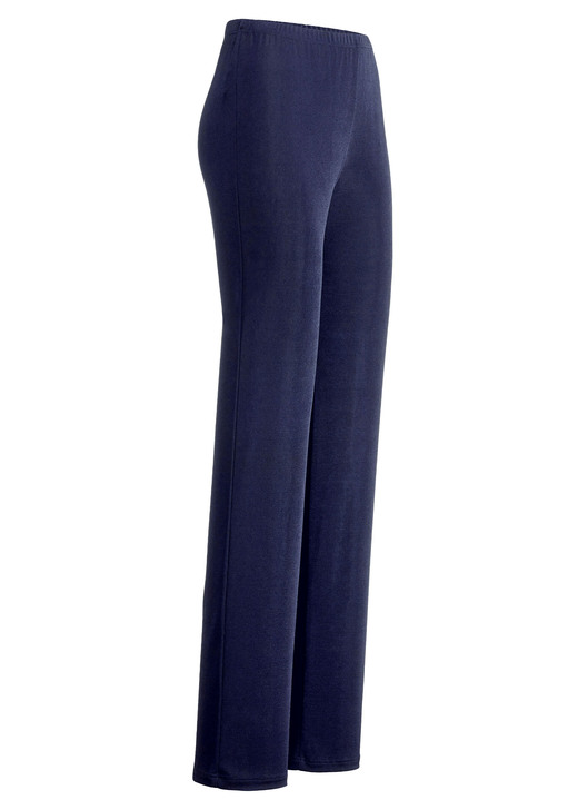 Klaus Modelle - Hose mit edlem Glanz in Extra-Kurzgrößen, in Größe 205 bis 285, in Farbe NACHTBLAU Ansicht 1