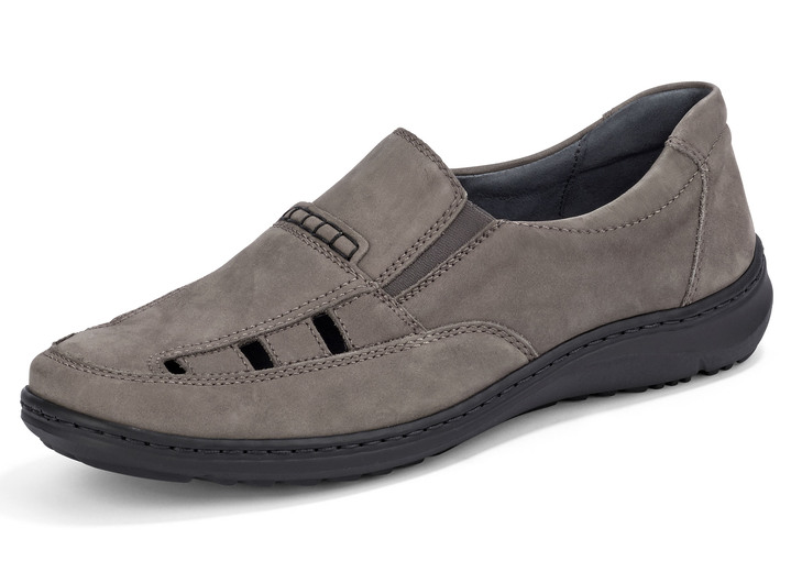 - Waldläufer Slipper mit seitlichen Gummizügen, in Größe 10 bis 9 1/2, in Farbe GRAFIT Ansicht 1