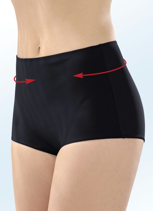 Bademode - Zweierpack Bikinipants. mit formendem Vorderfutter, in Größe 038 bis 052, in Farbe 1X SCHWARZ, 1X MARINE Ansicht 1