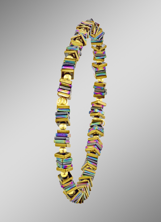 Halsketten & Armbänder - Farbenfrohes Armband mit echt Hämatit, in Farbe  Ansicht 1
