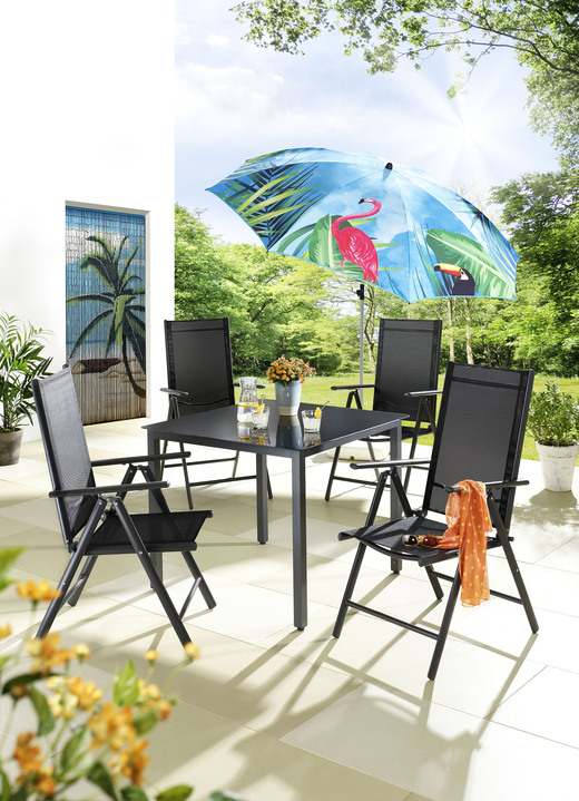 Gartenmöbel - Möbelserie Miami aus wetterbeständigem Aluminium, in Farbe ANTHRAZIT, in Ausführung Klappsessel, 2er-Set Ansicht 1