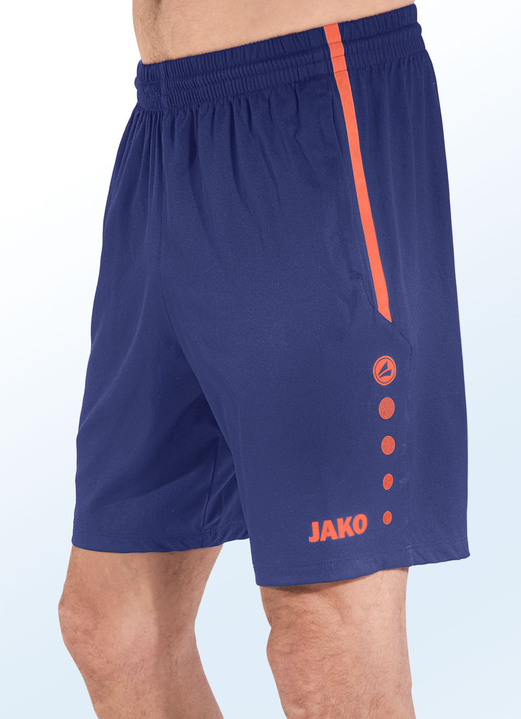 Sport- & Freizeitmode - Shorts von «Jako» in 4 Farben Sport- & Freizeitmode - Shorts von «Jako» in 4 Farben, in Größe 3XL (58/60) bis XXL (56), in Farbe MARINE-ORANGE
