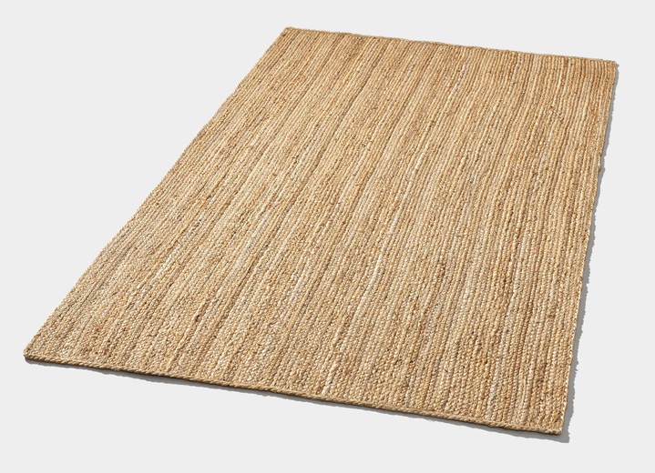 Modern - Handgeflochtene Teppiche aus 100% Jute, in Größe 118 (Brücke, 90x160 cm) bis 314 (Brücke, oval, 120x180 cm), in Farbe BEIGE Ansicht 1