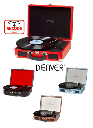 Denver VPL-120 Koffer-Plattenspieler mit Digitalisierungsfunktion