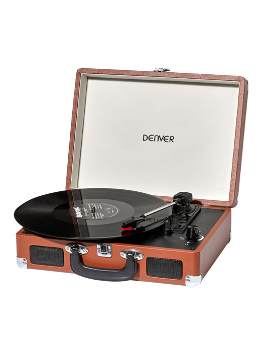 Nostalgie - Denver VPL-120 Koffer-Plattenspieler mit Digitalisierungsfunktion, in Farbe BRAUN Ansicht 1