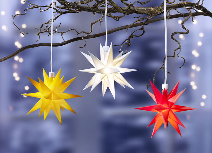 Weihnachten - Beleuchteter Stern, batteriebetrieben, aus dem Hause Sterntaler, in Farbe ROT, in Ausführung Mini-Stern