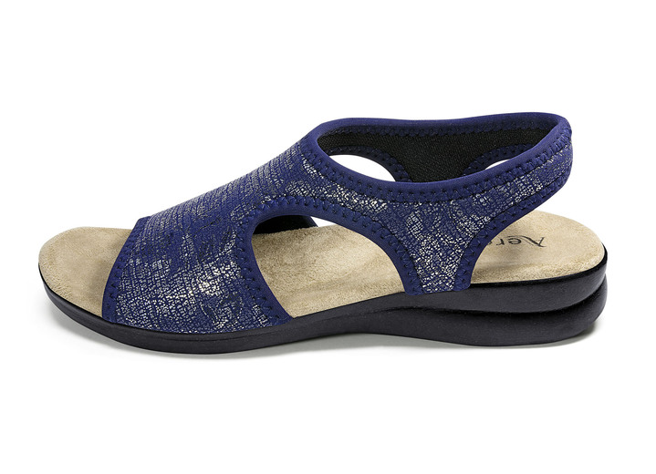 Schuhe & Einlagen - Sandalette von Aerosoft in Weite G–H, in Größe 036 bis 042, in Farbe BLAU, in Ausführung mit elastischem Einschlupf Ansicht 1