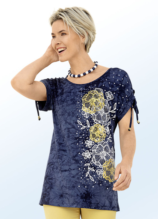 Shirts - Shirt in angesagter Batik-Optik in 2 Farben Shirts - Shirt in angesagter Batik-Optik in 2 Farben, in Größe 036 bis 054, in Farbe MARINE