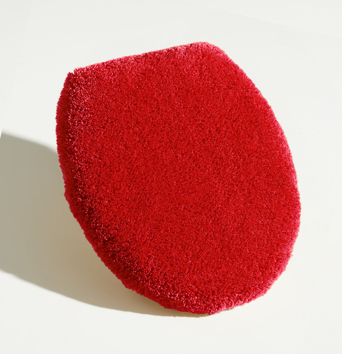 - Kuschelig weiche Badgarnitur von Grund, in Größe 100 (Vorleger halbrund, 50/ 80 cm) bis 112 (WC-Deckelbezug, 47/ 50 cm), in Farbe ROT Ansicht 1