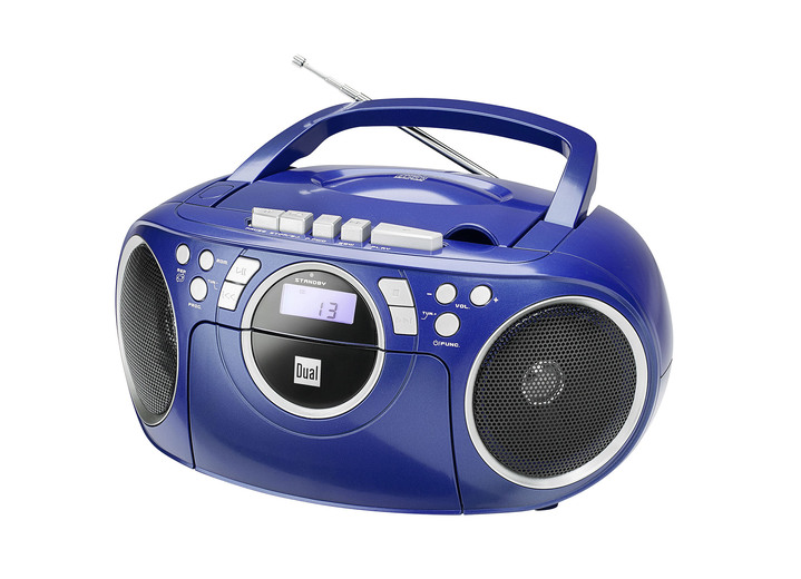 Modern - «Dual» P70 CD-/Radio-/Kassettenspieler, verschiedene Farben, in Farbe BLAU Ansicht 1