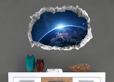 3D-Wandtattoo Galaxy nachleuchtend