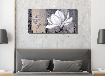 Hochwertiges Leinwandbild mit dem Titel "Klassische Magnolie"