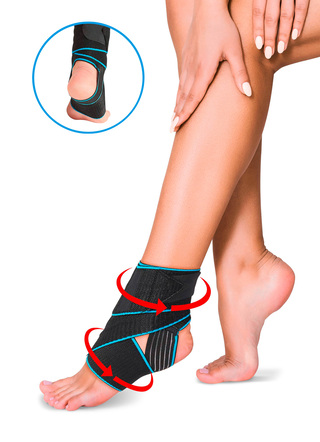 Flexible Fussbandage mit Klettverschluss