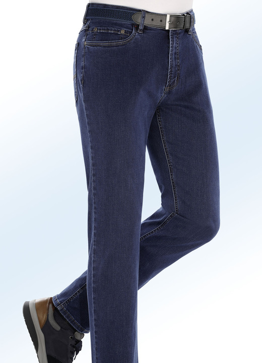 Hosen - Superstretch-Jeans von «Suprax» in 4 Farben, in Größe 024 bis 060, in Farbe DUNKELBLAU Ansicht 1