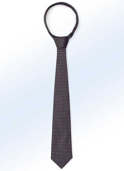 Accessoires    - Gemusterte Krawatte in 6 Farben, in Farbe BRAUN Ansicht 1