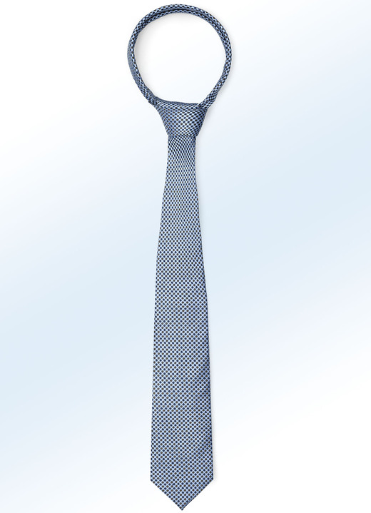 Accessoires    - Gemusterte Krawatte in 6 Farben, in Farbe MARINE Ansicht 1