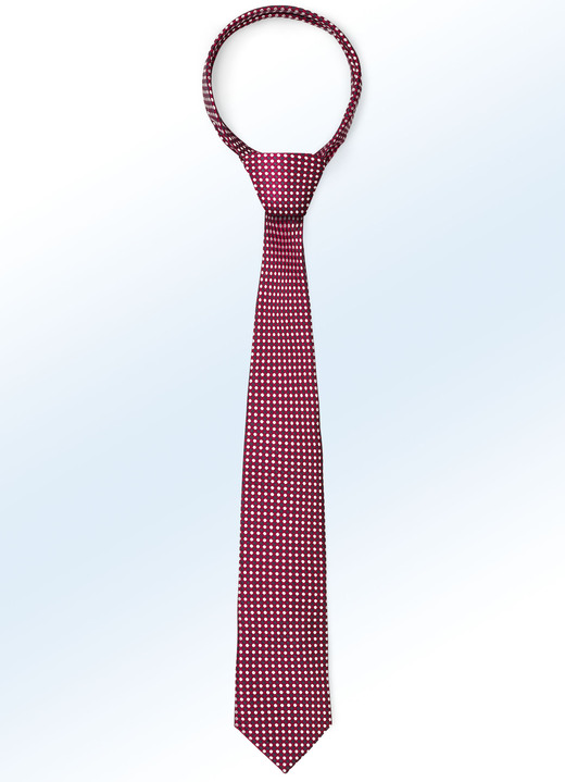 Accessoires    - Gemusterte Krawatte in 6 Farben, in Farbe ROT Ansicht 1