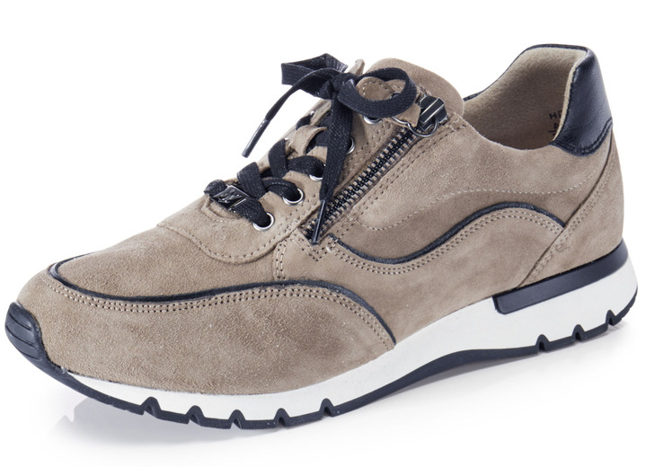 Komfortschuhe - Caprice Schnürschuh mit praktischem Seitenreissverschluss, in Größe 036 bis 042, in Farbe TAUPE Ansicht 1