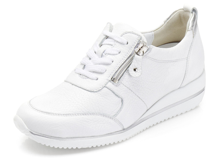 Komfortschuhe - Waldläufer, leichte Damen-Sneaker, Weite H, mit herausnehmbarem Fussbett, in Größe 3 1/2 bis 8, in Farbe WEISS Ansicht 1