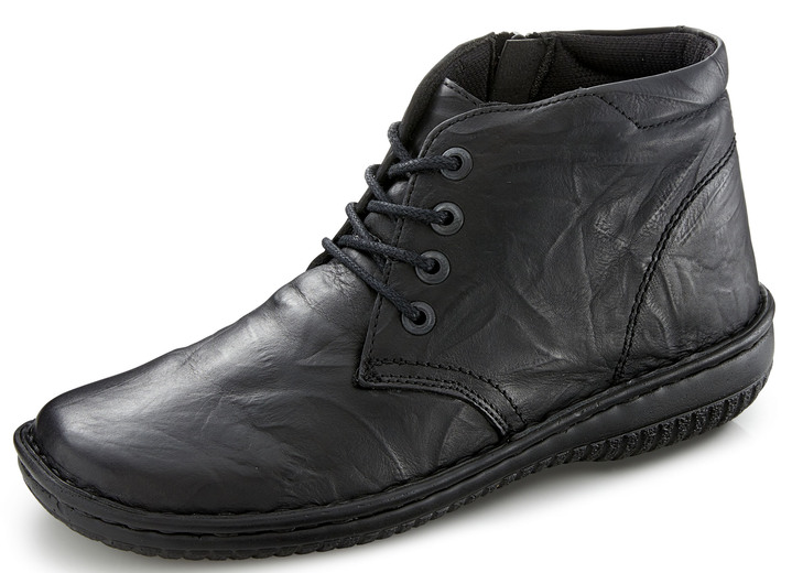 Komfortschuhe - ELENA EDEN, schicke Damen-Boots, Weite G, mit herausnehmbarem Fussbett, in Größe 036 bis 042, in Farbe SCHWARZ Ansicht 1